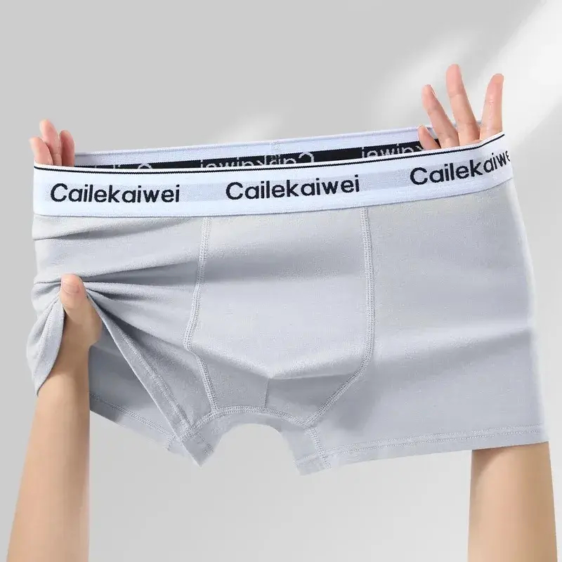 5Pcs/Lot Underwear Man High Quality Pure Cotton Antibacterial Flat-leg Pants Breathable Four-corner Waistband Men's Boxer Briefs