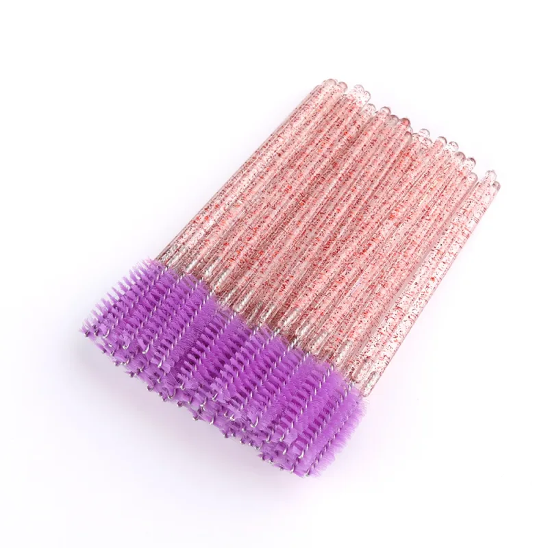 50pcs Disposable Eyelash Brushes Extension Crystal Eyebrow Brush Mascara Wand Eye Lashes Cosmetic Tool Set Makeup Beauty