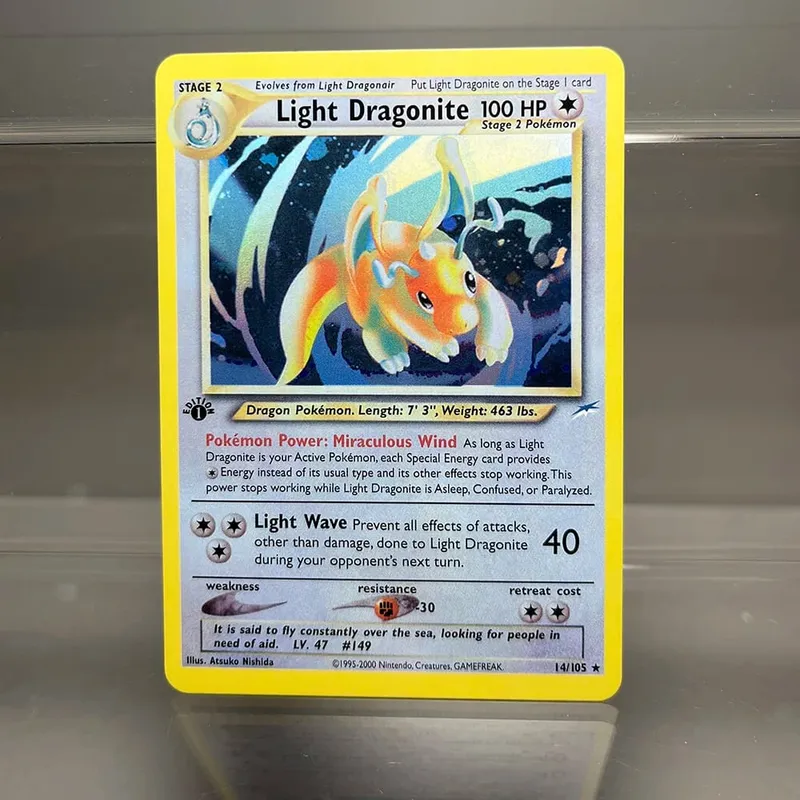 Neo Destiny Charizard PTCG Single Collection Card 1st Edition 1996 Tyranitar Gengar Card PKM Proxy Cards Toys Gifts