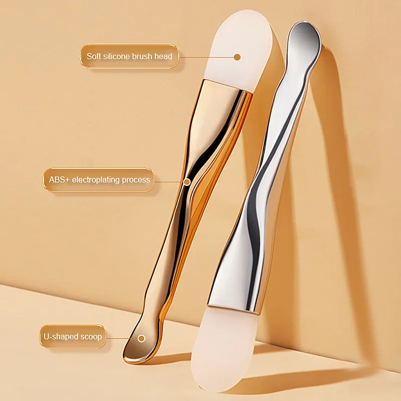Double Head Silicone Facial Mask Brush Paglilinis ng Mukha Scraper Daub Uri ng Mud Film Espesyal na Brush Beauty Tool Brush Mga Make up Brushes