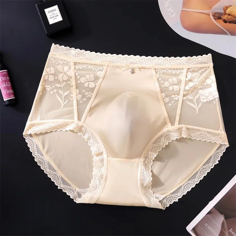 Adults 18 plus men's underwear Thin mesh calzoncillos hombre lace sexy lingeries for man seamless bare feel cuecas masculina