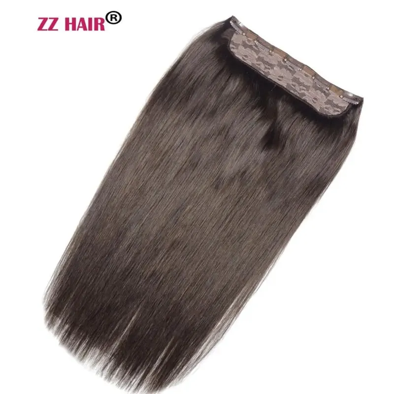 100% תוספות שיער אנושיות רמי ברזילאי 16"-24" 1 יחידות סט 100 גרם-200 גרם חתיכה אחת 5 קליפס בסטרייט טבעי
