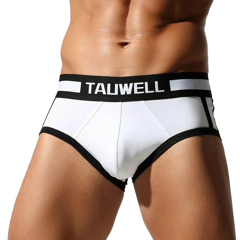 Men's Briefs, Comfortable Cotton, Full Coverage, Sexy Men's Triangle Underwear with Pouch Enhancing Design