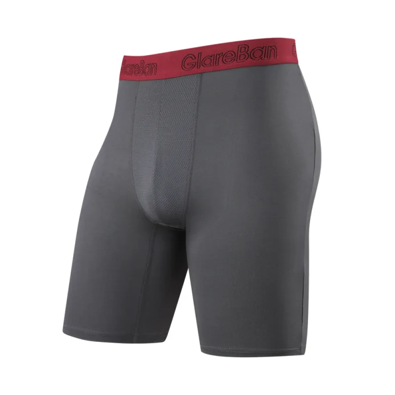 4 Stück gemischte Farben, schnell trocknende Boxershorts mit langem Bein, Unterhose, Unterwäsche für Zuhause und Sport, hochwertige Herrenhöschen