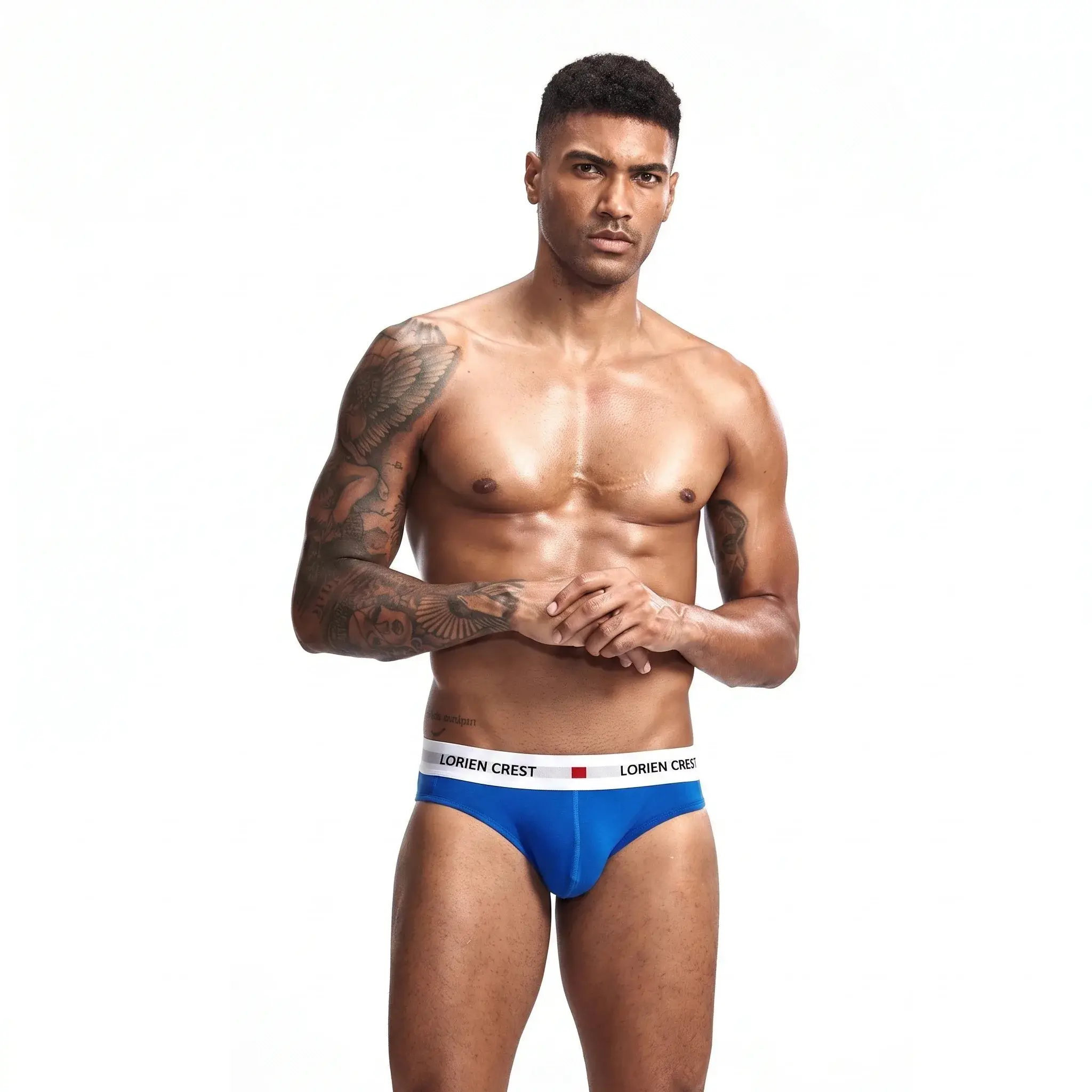 3Pcs Low Waist Men's Cotton Briefs, No‑Fly U‑Pouch Sports Underwear, Sexy Elastic Breathable Daily Underpants Male