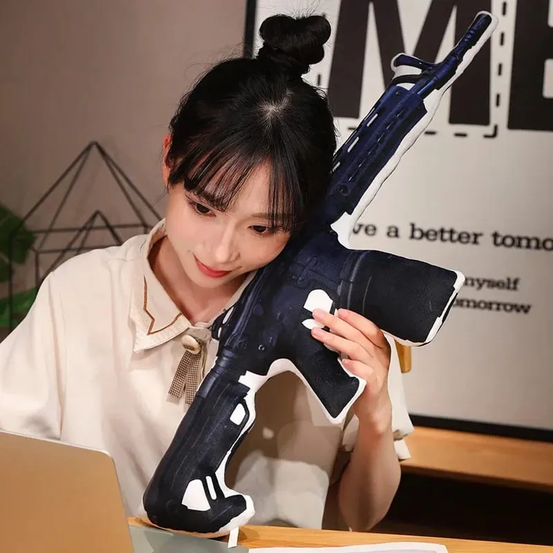 Super Cool Realistic Stuffed Printed Firearm Plush Toys Soft Funny Lifeiliek Rifle Sniper Rifle Toys Game Props For Boys