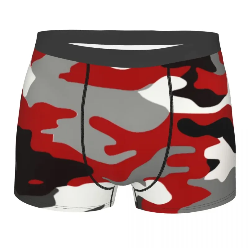 Muž Cool WW2 Camo Spodní prádlo Německo Arm Vojenské Maskovací Boxer Kalhotky Strečové šortky Kalhotky Kalhotky