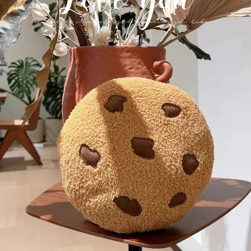 1pcs Soft Cookie Pillow Cartoon Cookies Plush Seat Cushion Food Children Children Girls Birthday Room Decoration New Year Gift — image 3
