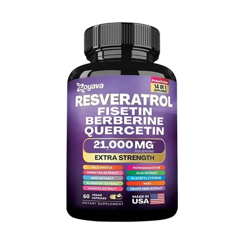 Resveratrol Extract Capsules - Mga Benepisyo sa Immunity Antioxidants Ang Cardiovascular Health ay Nagtataguyod ng Makinis na Balat