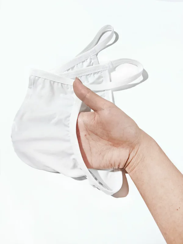 1PC Men's Sexy Low-Waist Briefs with Large Pouch Single Color Thin Belt Comfortable Thin Design for Summer Pure Color Underwear