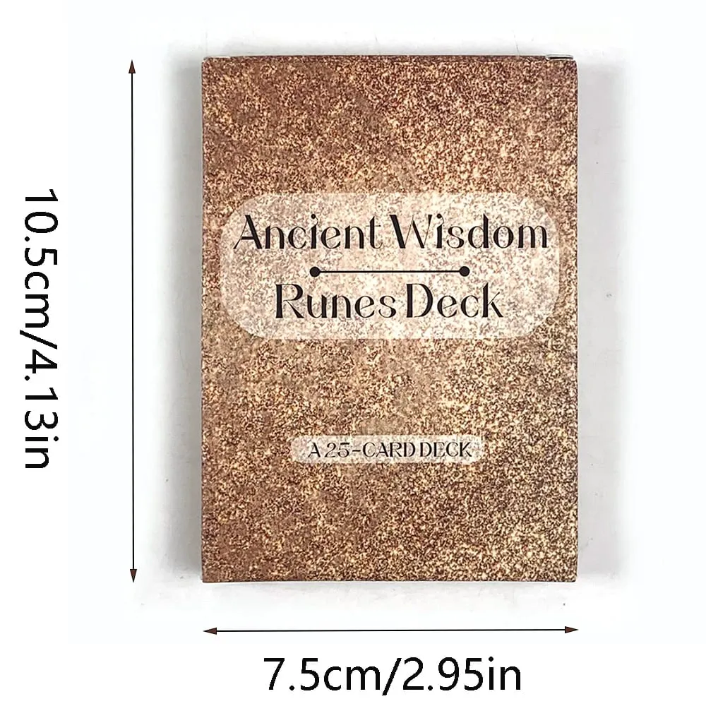 Ancient Wisdom Runes Deck A 25 Runes Oracle Cards Μαντικές κάρτες Fortune Telling For Inspire Your Life and Destiny Cards Game