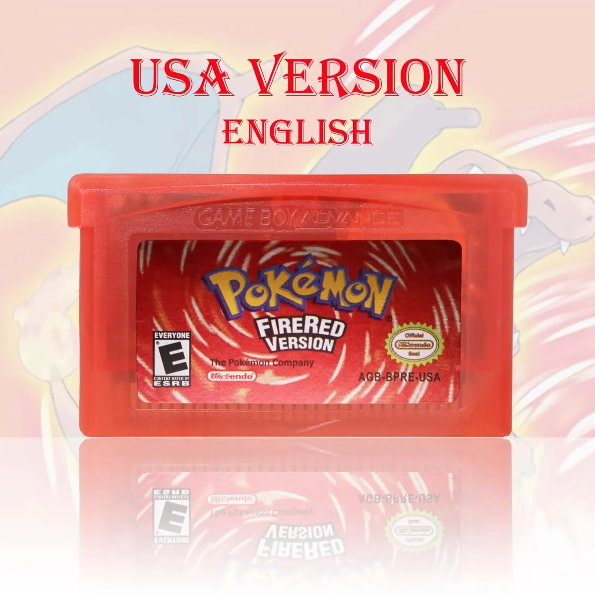 GBC/GBA USA verzió Pokemon Blue/Crystal/Smaragd/Fire Red/Leaf Green Game Cartridge videojáték kártya kiváló minőségű akkumulátorral