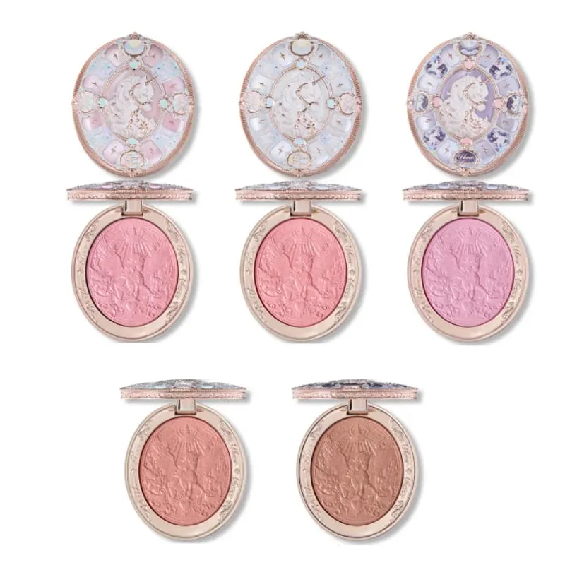 Flower Knows Knight Unicorn Makeup Gift Set Lipstick Blush Cloud Setting Powder Starlight Eyeshadow Cosmetics Kit Gift Box