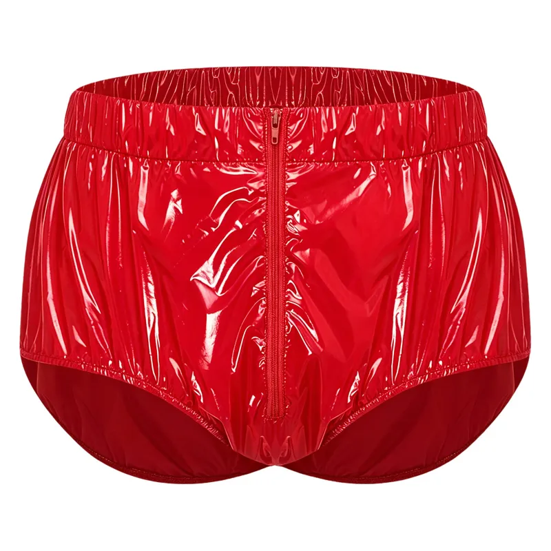 Mens Waterproof Diaper Cover Underwear Front Zipper Elastic Waistband Leakproof Briefs Swimwear Adaptive Special Needs Panties
