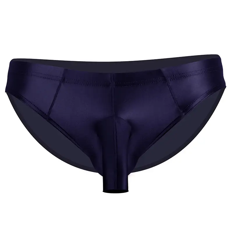 High Elastic Bikini Briefs gay Men's glossy underwear open Pouch Panties Men Smooth gay underwear