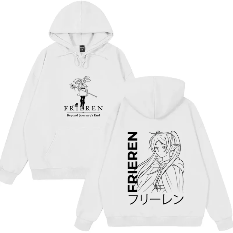 Anime Frieren: Beyond Journey's End Hoodies Men's Women Clothing Fashion Harajuku Tops Couple Style Wears Winter Fleeece Clothes