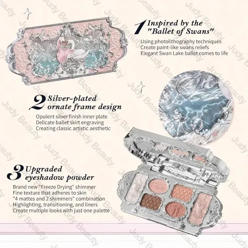 Makeup Flower Knows Set Shell Pearl Series Six Color Eyeshadow Palette Ανάγλυφο Blusher Shine Κιτ κραγιόν με τσάντα όλα μέσα