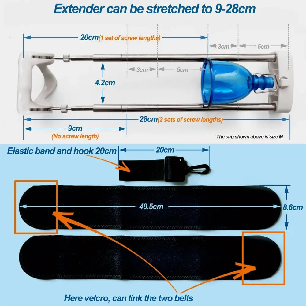 Αξεσουάρ για Μέγεθος Master Stretch Penis Extender Enlarger System Sex Toy Ανδρικά μανίκια αντλία πέους ζώνη για ενίσχυση φορείου