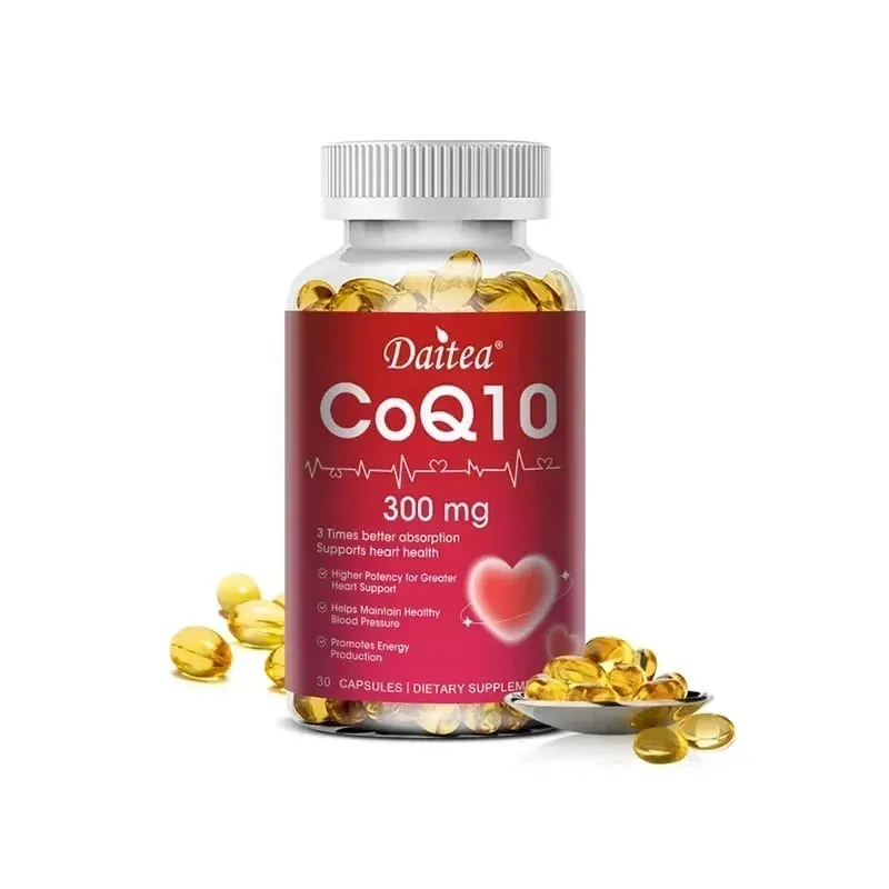 Το συνένζυμο Q10 - 300 mg υποστηρίζει την ενεργειακή γνωστική ικανότητα και την υγεία της καρδιάς του εγκεφάλου και των κυττάρων Αντιοξειδωτικό Βελτιώνει την ποιότητα του ύπνου