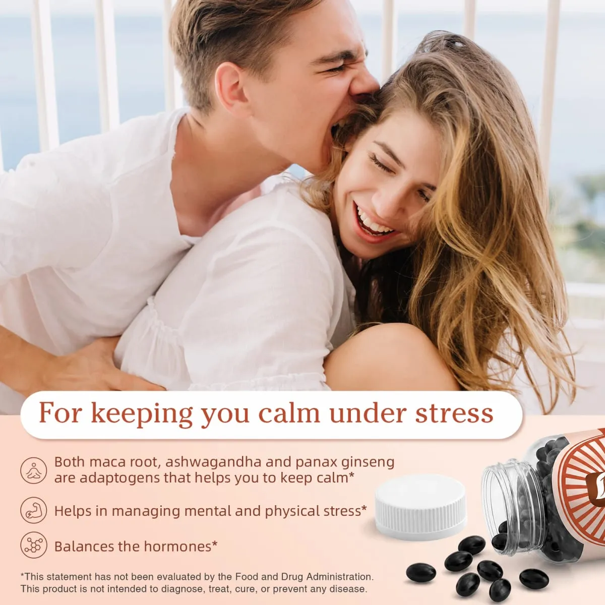 Φυσικές κάψουλες Maca Root με εκχύλισμα Ashwagandha Vegetarian for Men Health Soft Gels Συμπλήρωμα ενέργειας χωρίς γλουτένη