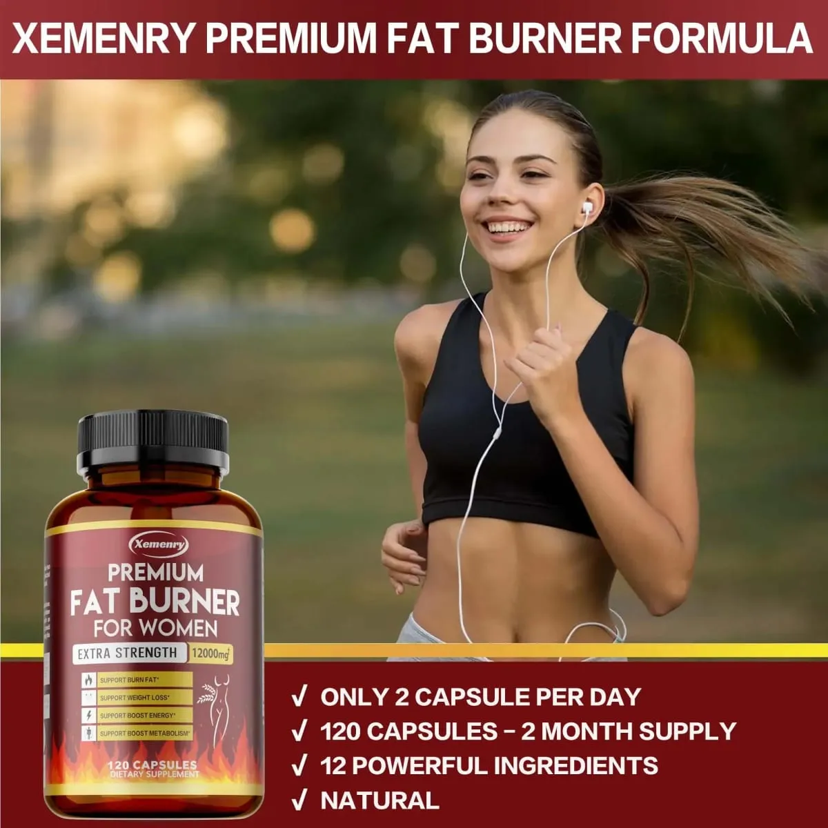 Green Tea Extract Capsules - Fat Burning Detox Slimming Boosts Metabolism and Weight Management Supplement