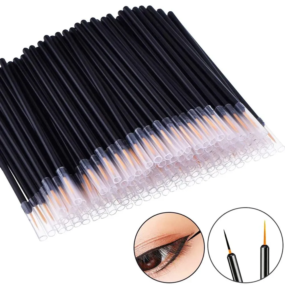 50/100pcs Eyeliner Brushes Eyelash Eyeshadow Applicator Para sa Nail Art Painting Pen Tool Eye Lash Wands Makeup Accessories