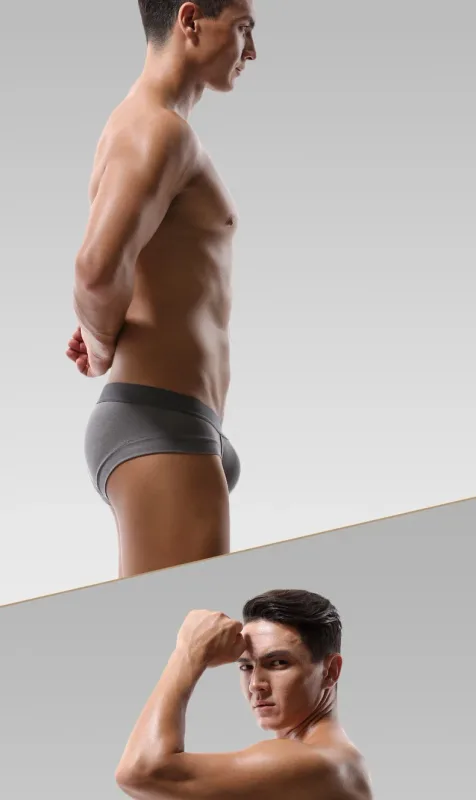 5PCSMen's three-piece briefs with U-shaped pouch, modal fabric, breathable, summer youth low-rise bottom pants
