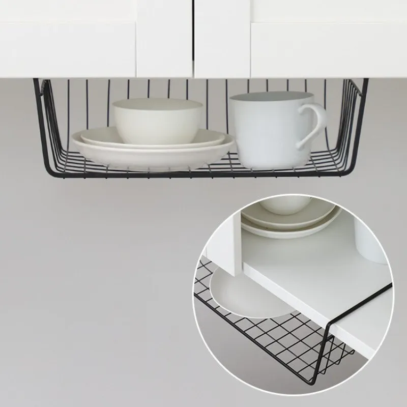 Multipurpose Metal Hanging Basket Organizer-Storage for Kitchen Desk Closet Makeup Brushes Available Makeup Tool Storage Holder