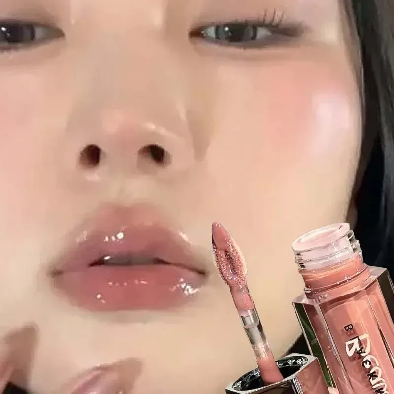 Ice διάφανο καφέ Lip Gloss Ενυδατικό γυαλιστερό υγρό κραγιόν Nude Water Light Glass Mirror Lip Glaze Μακιγιάζ μακράς διαρκείας