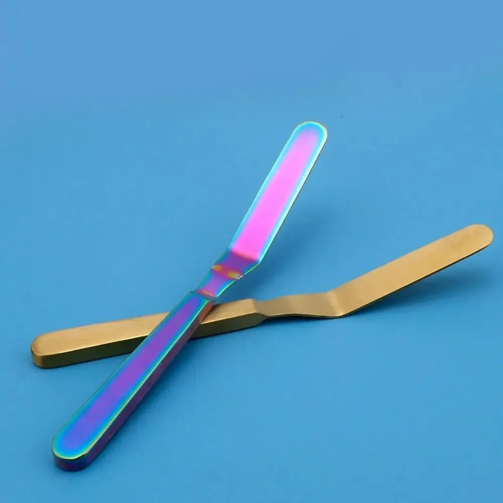 Kitchen Gadgets Stainless Steel Butter Scraper 8 Inch Comfortable Grip Cake Icing Spatula Rust-proof Jam Spreader Bread