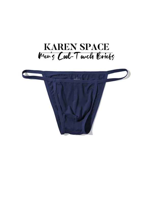 1PC Men's Sexy Low-Waist Briefs with Large Pouch Single Color Thin Belt Comfortable Thin Design for Summer Pure Color Underwear