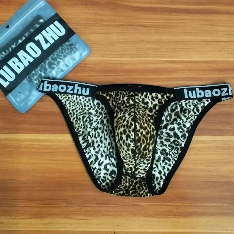 2026 Leopard Pouch Underwear Men Underpants Panties Soft Mens Swimming Briefs Sexy Low-waist Breathable Трусы Мудские Хлопковые