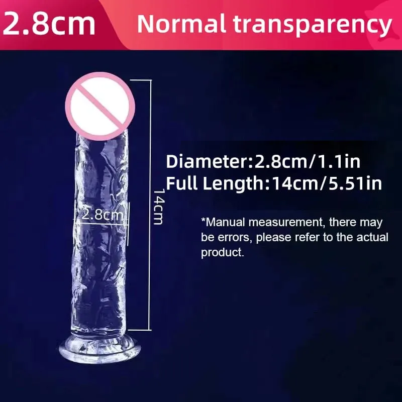 Transparent Big Dick 13 Sizes Realistic Jelly Dildo Women Gay Anal Sex Toys Soft Clitoris Vaginal Masturbators Penis Suction Cup