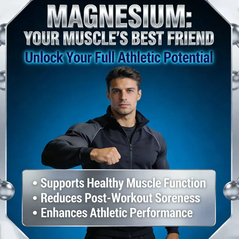 Magnesium Complex Capsules - boron/L-Threonate + Zinc D3 B6 High Absorption Muscle Bone Brain Sleep Health Panglunas sa pagkabalisa