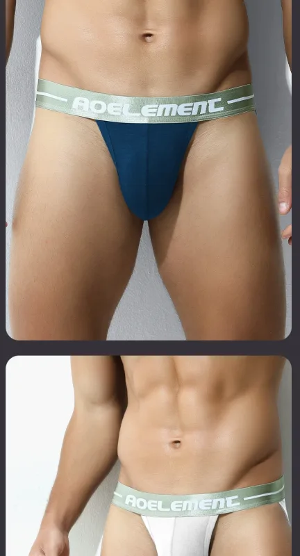 Low waist sexy modal panties men u convex tight high fork T pants sports briefs thong summer thin shorts