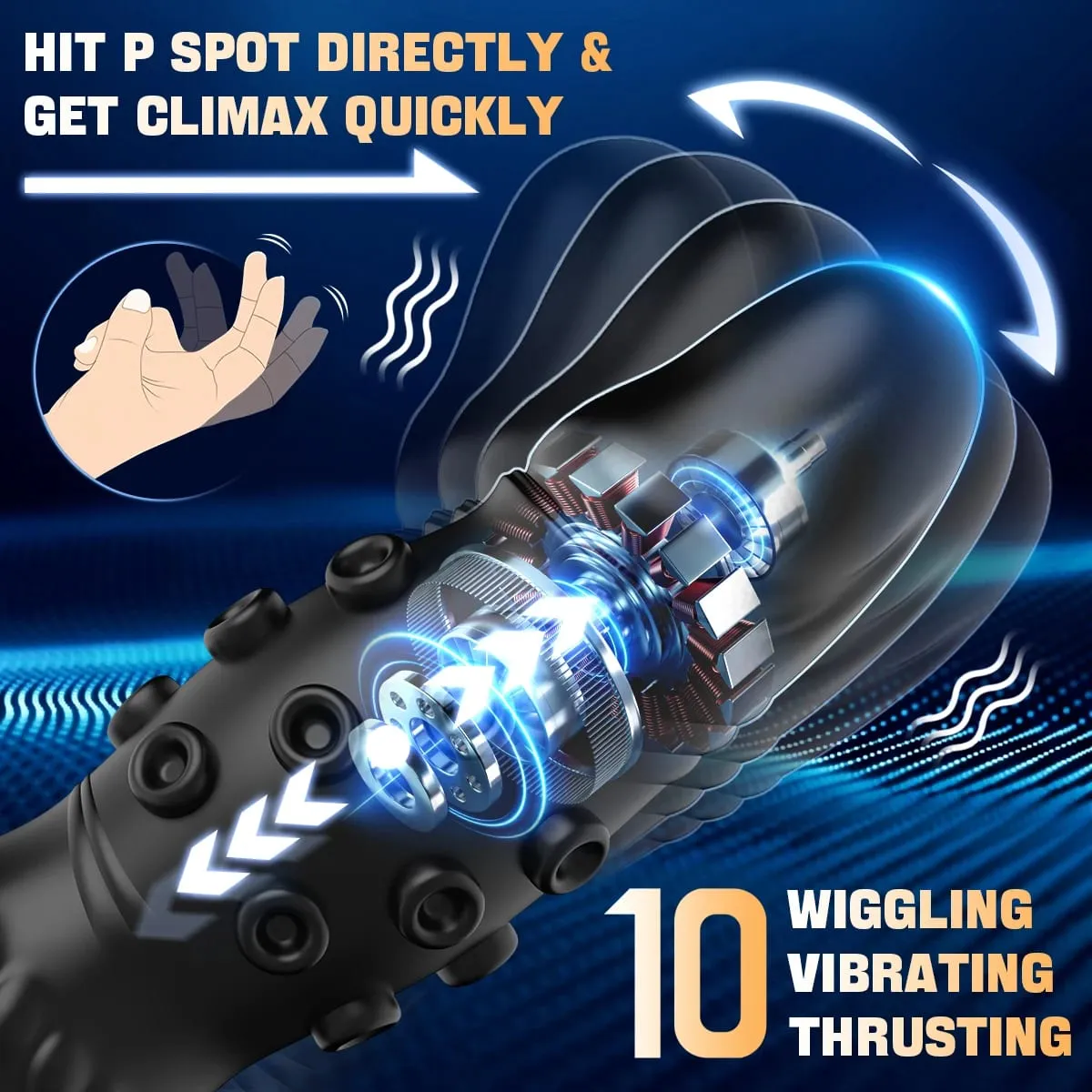 APP Τηλεχειριστήριο Prostate Massager Vibrator Αρσενικό Τηλεσκοπικό Κουνώντας Δονούμενο Πρωκτικό Πισινό για Άντρες Δονούμενα παιχνίδια σεξ για ενήλικες