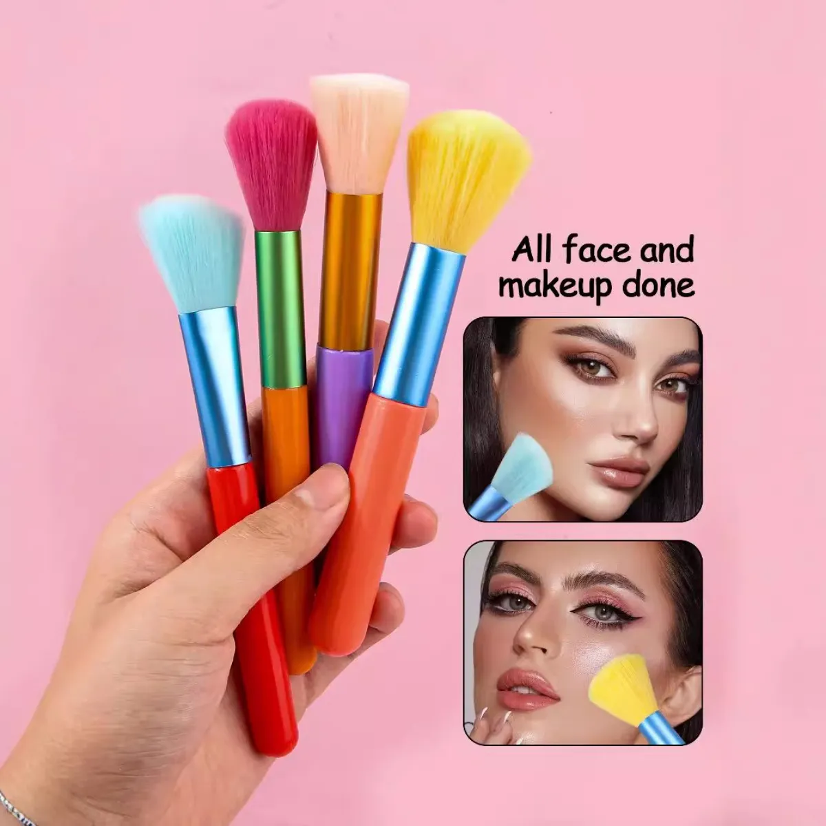 Σετ 15 τεμαχίων Πολύχρωμα πινέλα μακιγιάζ Combo Cheek Blush Eyeshadow Lip Brush Multi-Dopamine Color Field Tools Makeup Kit