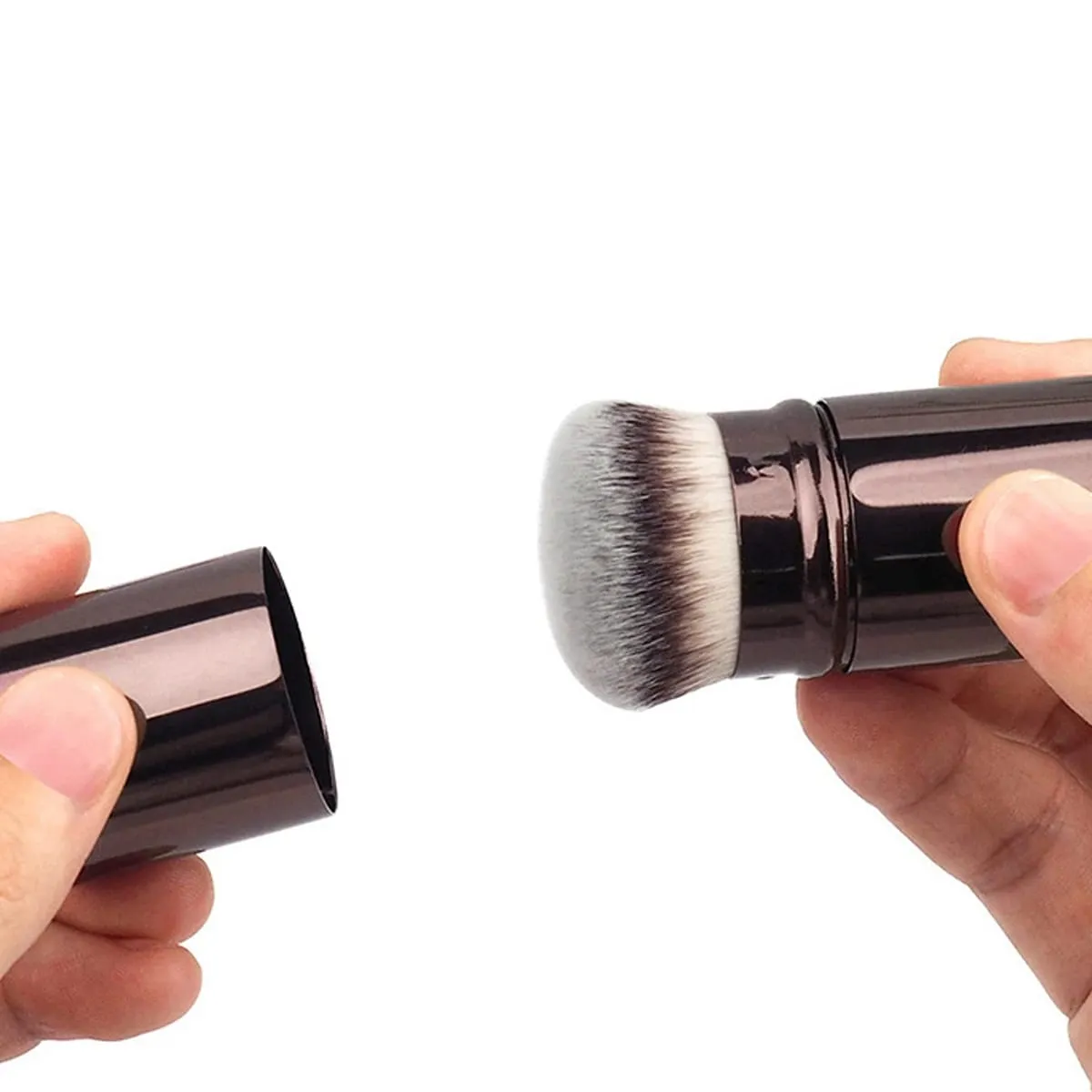 1pc Naiuurong Blush Brush Kabuki Foundation Brush Soft Fluffy Powder Contour Makeup Brushes Portable Makeup Tools