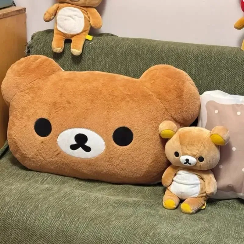 44 cm-es aranyos Rilakkuma plüss játék háttámla levehető huzat az ágy melletti nagy párnapaplan Mosható alvópárna ajándékok