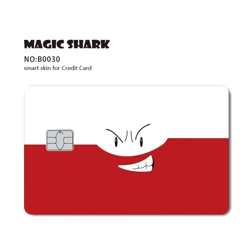 Maigc Shark Cute Pokemons Mewtwo Eevee Pikachu Gengar Sticker Film Cover for Debit Credit Card No Fade