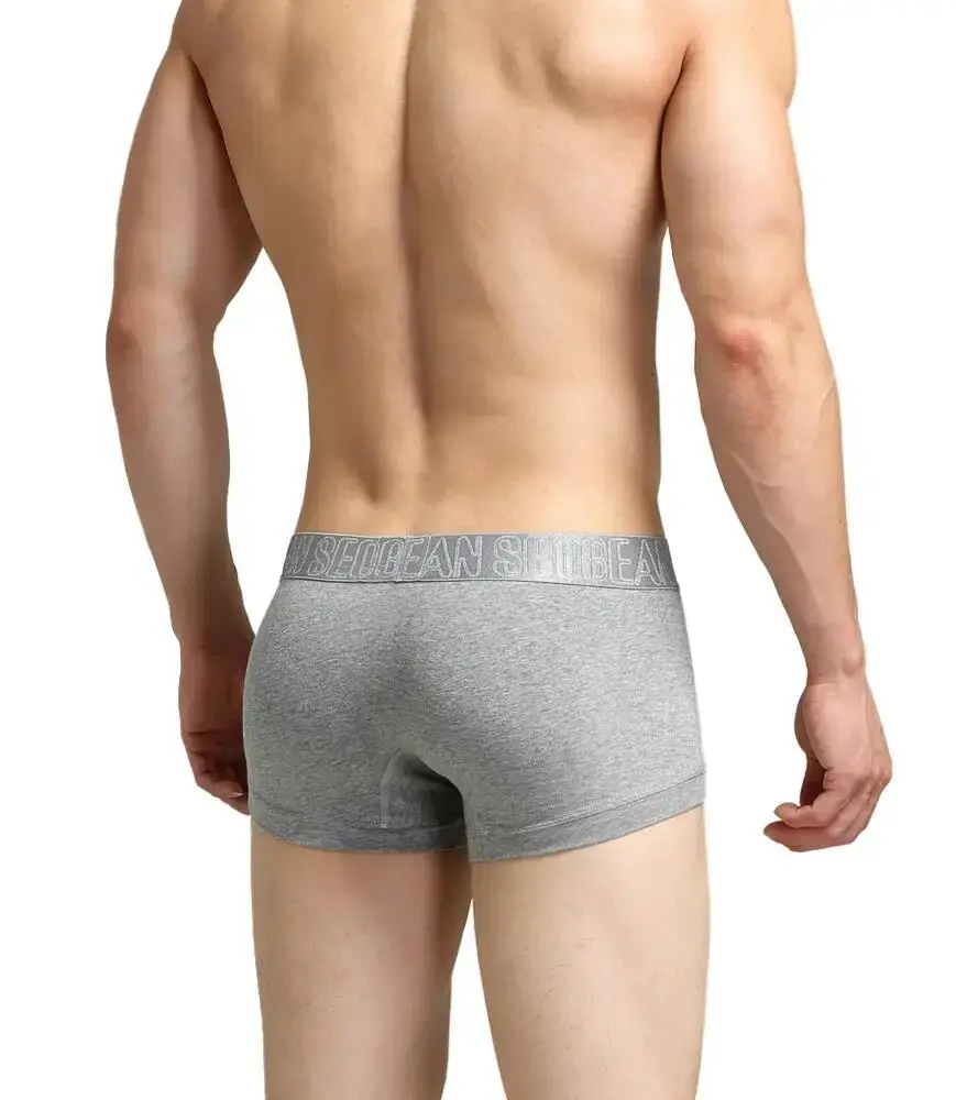 Men's Breathable Cotton Boxer Shorts U-Convex Pouch Low-Waist Soft Stretch Underwear for Daily Casual & Intimate Wear