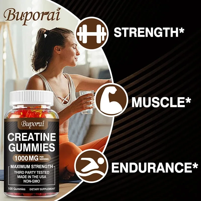 Creatine Monohydrate Gummies - Boost Energy Build Muscle Mass and Improve Athletic Performance