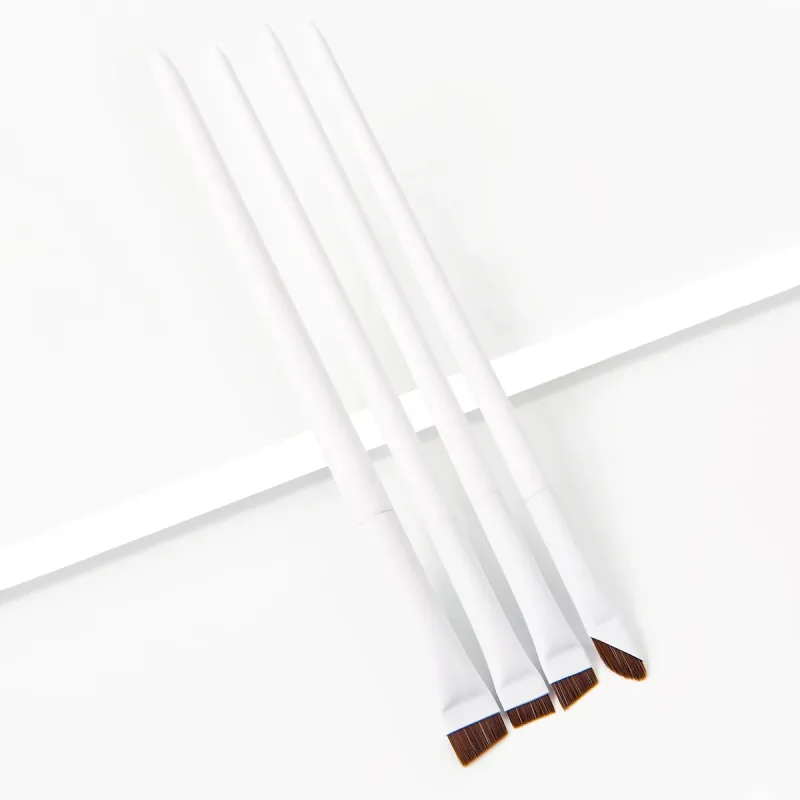 4st Sickle Blade Eyeliner Brush Ultra Tunn Flat Fin Eye Liner Makeup Borstar Flat Eyeliner Brush Ögonbryn Make Up Brush
