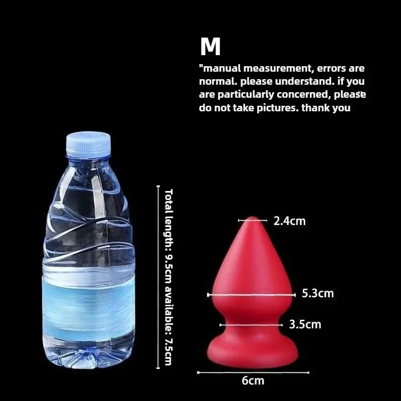Huge Anal Plug Liquid Silicone Soft Conical Butt Plug Big Anal Dildos for Women Men G-spot /prostate Massage 18+ Sex Toys