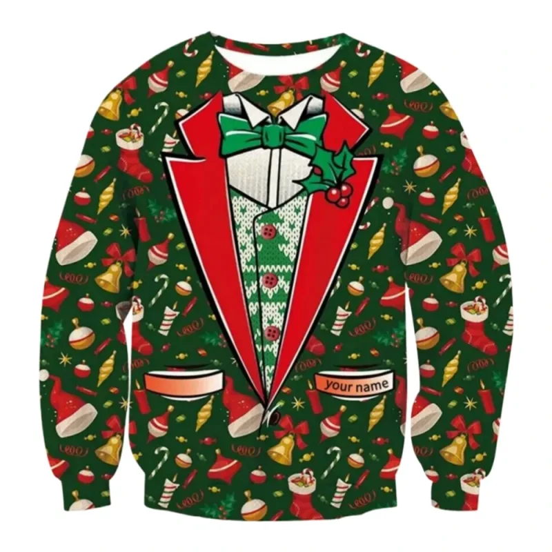 Ngộ nghĩnh Giáng Sinh Áo Len Nam Nữ Chui Đầu Xmas Áo Xấu Xí Đồ Họa Y2k Quần Tây cho Ngày Lễ Đảng Rời Quần Áo Nam