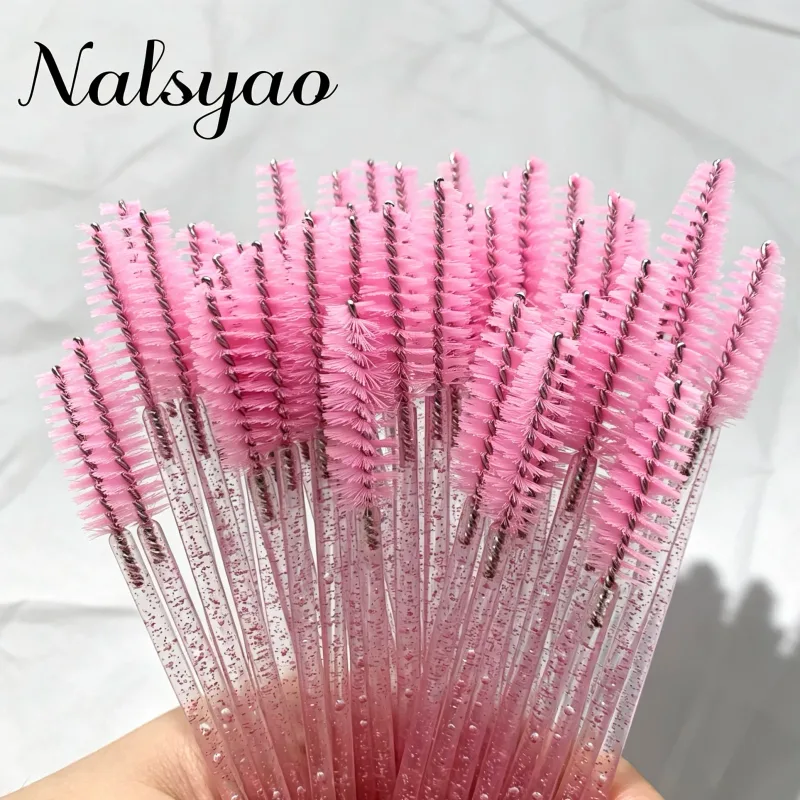 Grosir Kuas Bulu Mata Kuas Makeup 50 Buah Sisir Maskara Sekali Pakai Individu 6 Warna Tongkat Aplikator Alat Kuas Makeup Bulu Mata