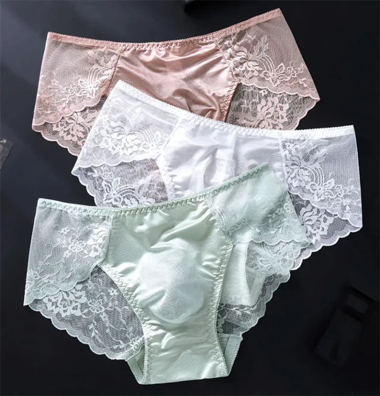Lace men's underwear 3D Punched tangas japonesa Ice Silk Thin calzoncillos hombre Sexy lingerie adults 18 plus cuec gay panties