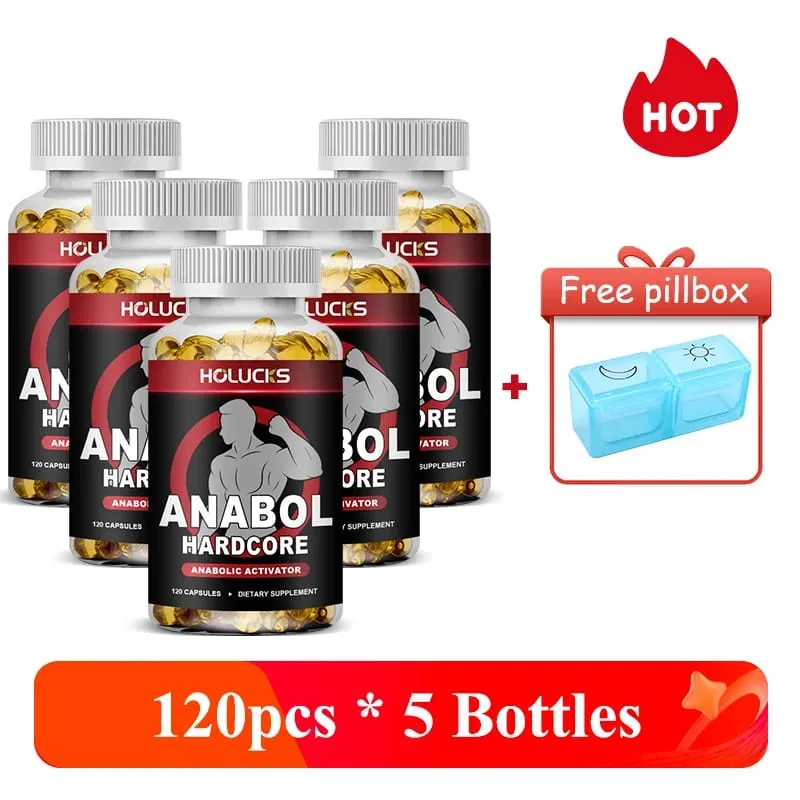 Anabol Hardcore Supplement Boost Workout Energy Muscle Growth & Protein Synthesis Balances Men Hormones