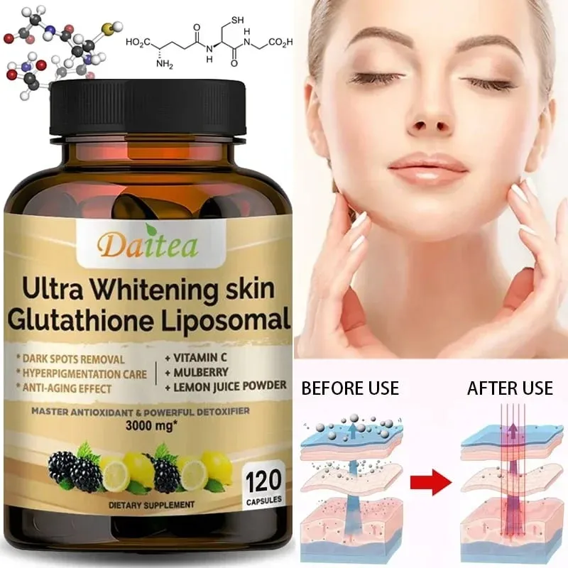 Collagen Glutathione Capsules - Powerful Antioxidants That Help Immune Function Skin Health Beauty Youthfulness and Repair