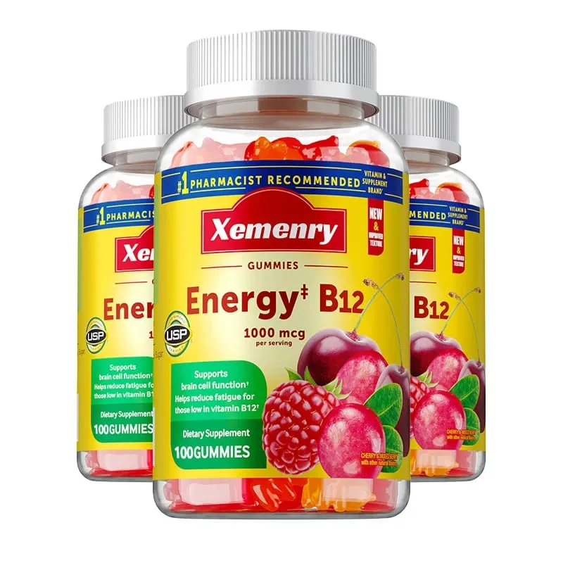 Bitamina B12 Gummies - Nakakatulong Ito sa Pagpapanatili ng Enerhiya sa Pagpapalakas ng Metabolismo at Sinusuportahan ang Mga Buto at Ang Immune System